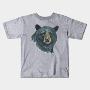 Black Bear Portrait Kids T-Shirt